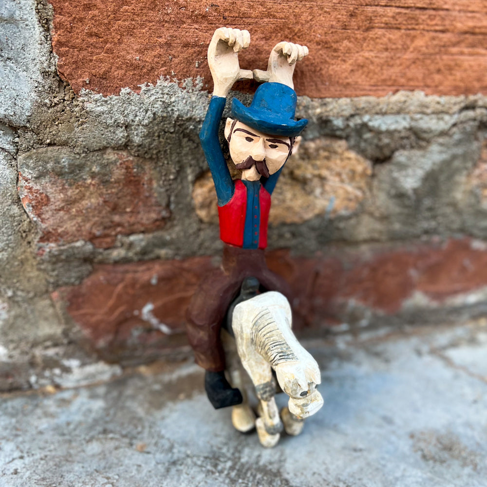 Wooden Hanging Cowboy