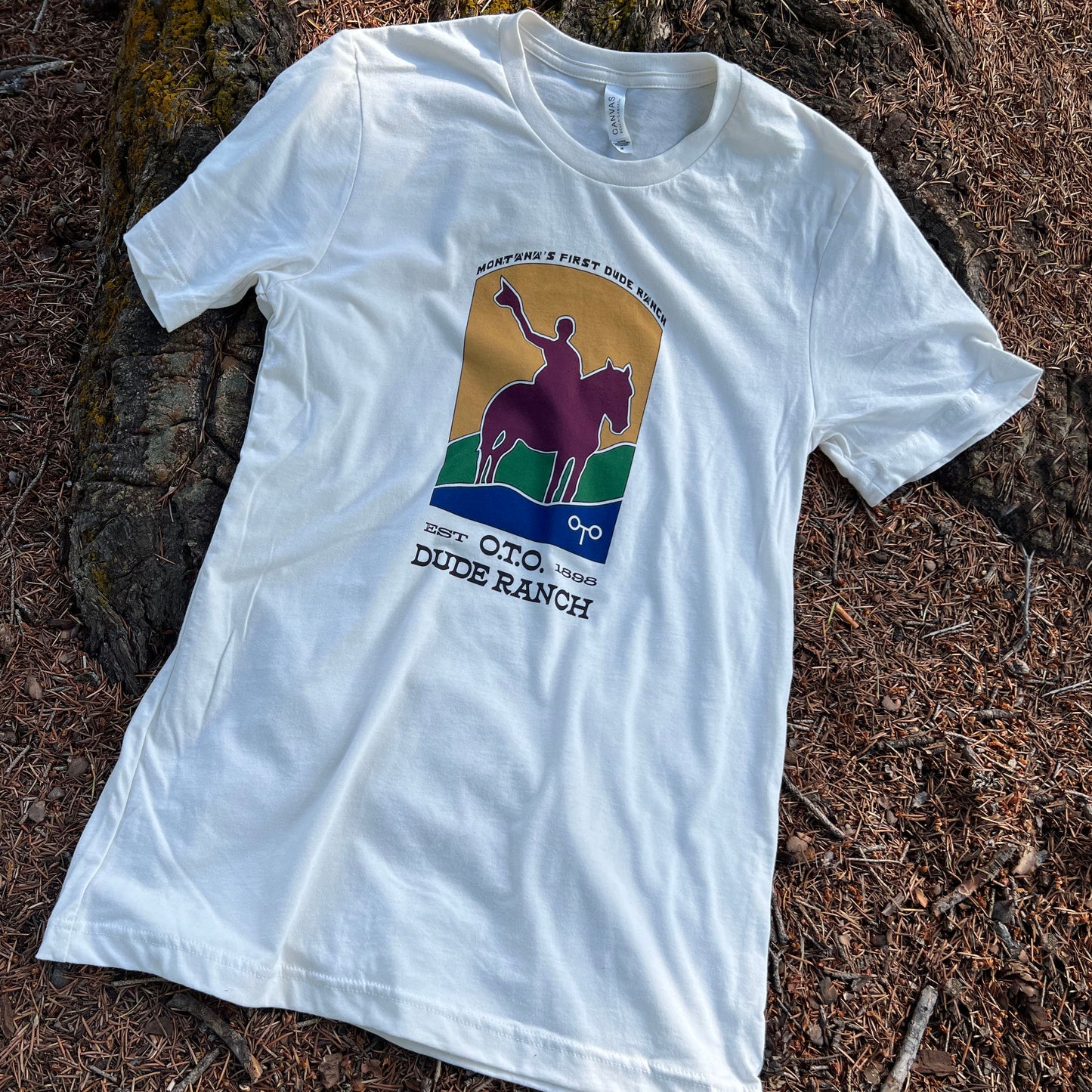 O.T.O. Dude Ranch Cream Multicolor Print T-Shirt
