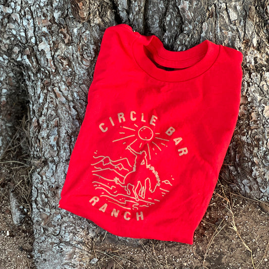 Circle Bar Ranch Red Kids T-Shirt