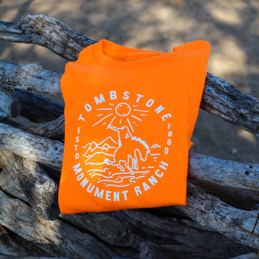 Tombstone Monument Ranch Orange Kids T-Shirt
