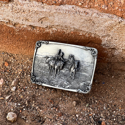 "A Doubtful Handshake" Charlie Russell Belt Buckle