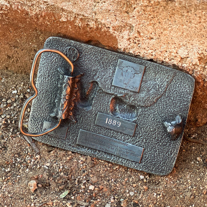 "A Doubtful Handshake" Charlie Russell Belt Buckle