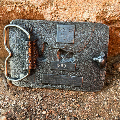 "A Doubtful Handshake" Charlie Russell Belt Buckle